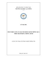 Phát hiện cơn co giật do động kinh thông qua thiết bị di động thông minh: luận văn thạc sĩ