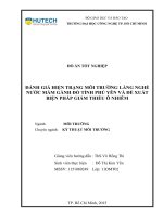 Đánh giá hiện trạng môi trường làng nghề nước mắm gành đỏ tỉnh phú yên và đề xuất biện pháp giảm thiểu ô nhiễm 