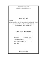 Đánh giá công tác bồi thường giải phóng mặt bằng dự án khu dân cư số 1, thị trấn đình cả, huyện võ nhai, tỉnh thái nguyên 