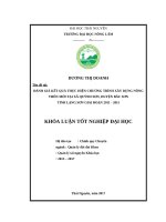 Đánh giá kết quả thực hiện chương trình xây dựng nông thôn mới tại xã quỳnh sơn, huyện bắc sơn, tỉnh lạng sơn giai đoạn 2011   2015 