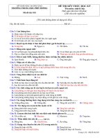 câu hỏi trắc nghiệm sinh lý học