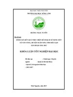 Đánh giá tình hình thực hiện kế hoạch sử dụng đất xã vân tùng, huyện ngân sơn, tỉnh bắc kạn giai đoạn 2011 2015 