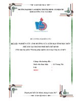 Phương pháp nghiên cứu trong công tác xã hội vấn đề mại dâm