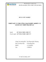 Thiết kế và thi công mạch điều khiển và giám sát thiết bị 220VAC