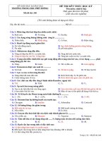 câu hỏi trắc nghiệm sinh lý học