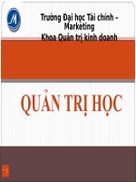 SLIDE BÀI GIẢNG QUẢN TRỊ HỌC