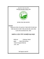 Đánh giá công tác quản lý nhà nước về đất đai trên địa bàn xã hữu vĩnh, huyện bắc sơn, tỉnh lạng sơn giai đoạn 2014   2016 