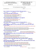 câu hỏi trắc nghiệm sinh lý học