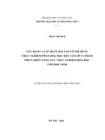 Xây dựng và sử dụng bài tập có nội dung thực nghiệm phần hóa học hữu cơ lớp 11 nhằm phát triển năng lực thực nghiệm hóa học cho học sinh 