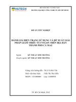 Đánh giá hiện trạng sử dụng và đề xuất giải pháp giảm thiểu túi nylon trên địa bàn thành phố cà mau 