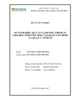 So sánh hiệu quả của chương trình 3t cho học sinh tiểu học tại quận tân bình và quận 1, tp hcm 