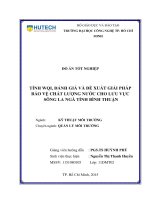 Tính WQI, đánh giá và đề xuất giải pháp bảo vệ chất lượng nước cho lưu vực sông la ngà tỉnh bình thuận