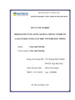 Định danh vùng gene 16s DNa chủng vi khuẩn lam có khả năng gây độc tố ở hồ dầu tiếng 