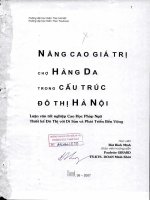 Nâng cao giá trị chợ hàng da trong cấu trúc đô thị hà nội (tt) 