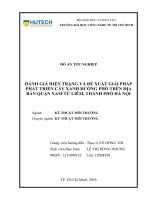 Đánh giá hiện trạng và đề xuất giải pháp phát triển cây xanh đường phố trên địa bàn quận nam từ liêm, thành phố hà nội 