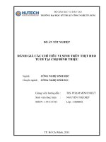 Đánh giá các chỉ tiêu vi sinh trên thịt heo tươi tại chợ bình triệu 