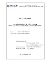 Đánh giá các chỉ tiêu vi sinh trên sản phẩm tôm tươi tại chợ bà chiểu 