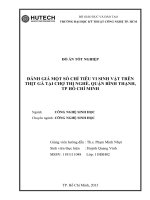 Đánh giá một số chỉ tiêu vi sinh vật trên thịt gà tại chợ thị ghè, quận bình thạnh, TP hồ chí minh 