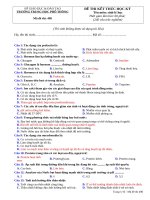 câu hỏi trắc nghiệm sinh lý học