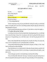 BẢN KIỂM ĐẢNG VIÊN CHUYỂN SINH HOẠT ĐẢNG