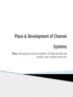 Place  development of channel systems