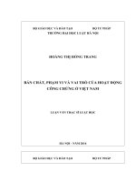 Bản chất, phạm vi và vai trò của hoạt động công chứng ở việt nam (luận văn thạc sĩ luật học) 