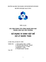 Tieu luan mon sinh hoc dai cuong - Ứng dụng công nghệ sinh học xử lí chất thải