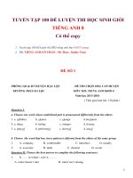 TUYỂN TẬP 100 ĐỀ HỌC SINH GIỎI TIẾNG ANH LỚP 8 bản word copy