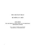 CHỈ dẫn kỹ THUẬT, TIÊU CHUẨN kỹ THUẬT nước tòa NHÀ CAO TẦNG