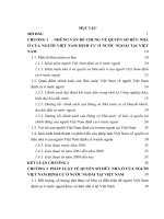 Quyền sở hữu nhà ở của người việt nam định cư ở nước ngoài tại việt nam (luận văn thạc sĩ luật học) 