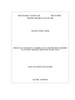 Pháp luật về quyền và nghĩa vụ của người việt nam định cư ở nước ngoài sử dụng đất ở việt nam (luận văn thạc sĩ luật học) 