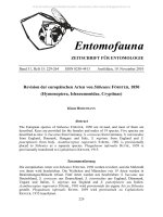 Entomofauna, ZEITSCHRIFT FÜR ENTOMOLOGIE VOL 0031-0229-0264