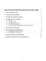 TÍNH TOÁN THIẾT KẾ BỘ TRUYỀN BÁNH RĂNG CÔN RĂNG THẲNG