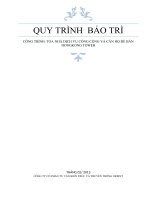 QUY TRÌNH bảo TRÌ, bảo DƯỠNG tòa NHÀ CAO TẦNG