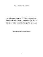 địa vị pháp lý của ngân hàng nhà nước việt nam so sánh với địa vị pháp lý của ngân hàng quốc gia lào (luận văn thạc sĩ luật học) 