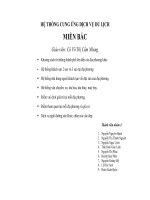 Hệ thống cung ứng dịch vụ du lịch thông tin khách sạn nhà hàng nhà xe vận chuyển, vui chơi ở miền bắc 