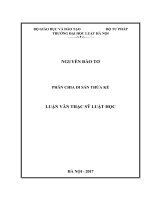 phân chia di sản thừa kế (luận văn thạc sĩ luật học) 