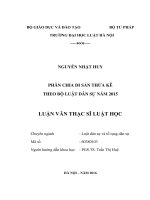 Phân chia di sản thừa kế theo bộ luật dân sự năm 2015 (luận văn thạc sĩ luật học) 