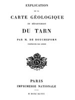 EXPLICATION DE LA CARTE GEOLOGIQUE DU DEPARTEMENT DU TARN (FRANCE), BOUCHEPORN