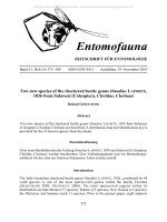 Entomofauna, ZEITSCHRIFT FÜR ENTOMOLOGIE VOL 0031-0373-0388