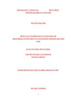 Pháp luật về kiểm soát an toàn đối với hoạt động cấp tín dụng của ngân hàng thương mại việt nam (luận văn thạc sĩ luật học) 