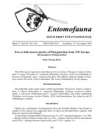 Entomofauna, ZEITSCHRIFT FÜR ENTOMOLOGIE VOL 0031-0301-0316
