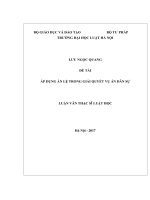 Áp dụng án lệ trong giải quyết vụ án dân sự 