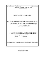 Địa vị pháp lý của doanh nghiệp nhà nước dưới góc độ so sánh pháp luật của lào và việt nam (luận văn thạc sĩ luật học) 