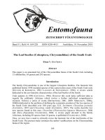 Entomofauna, ZEITSCHRIFT FÜR ENTOMOLOGIE VOL 0031-0169-0228
