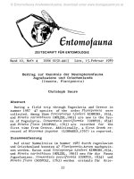 Entomofauna, ZEITSCHRIFT FÜR ENTOMOLOGIE VOL 0010-0033-0043