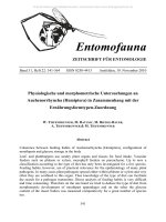 Entomofauna, ZEITSCHRIFT FÜR ENTOMOLOGIE VOL 0031-0341-0364