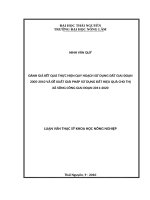Đánh giá kết quả thực hiện quy hoạch sử dụng đất giai đoạn 2005   2010 và đề xuất giải pháp sử dụng đất hiệu quả cho thị xã sông công giai đoạn 2011  2020 