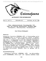 Entomofauna, ZEITSCHRIFT FÜR ENTOMOLOGIE VOL 0011-0241-0257
