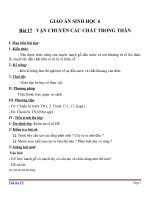 Giáo án Sinh học 6 bài 17: Vận chuyển các chất trong thân